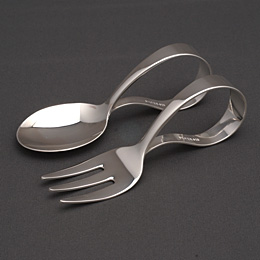 東京銀器　ベビースプーン&フォーク　Mサイズ