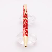 印伝スリムボールペン　亀甲菊