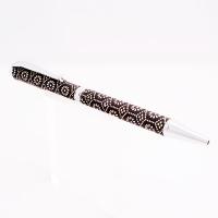 印伝スリムボールペン　亀甲菊