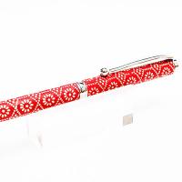 印伝スリムボールペン　亀甲菊