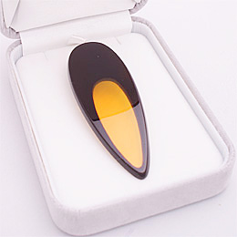 べっ甲　ブローチ(しずく)