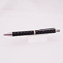 印伝ノック式ボールペン(ウロコ黒黒)