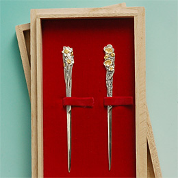 東京銀器　菓子切り(和楊枝)　2本セット