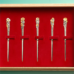 東京銀器　菓子切り(和楊枝)　5本セット