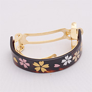 べっ甲　バレッタ(丸型)