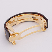 べっ甲　バレッタ(丸型)