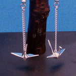 東京銀器 シルバーピアス 折り鶴