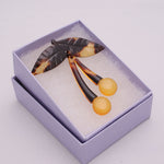 べっ甲ブローチ(さくらんぼ)