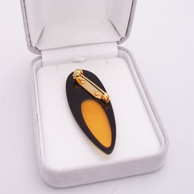 べっ甲ブローチ(しずく)