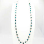 シルバーかご型トルコ石ネックレス ロング