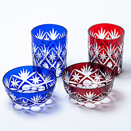 清水硝子　江戸切子セット