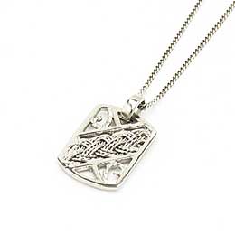 手編みシルバー唐草ペンダント