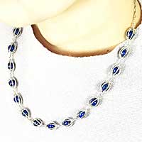 シルバーかご型ラピスラズリネックレス(ショート)